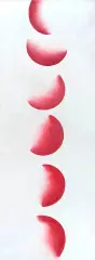 Wojciech Fangor, Red moons 1, 1961/2010, olej, płótno