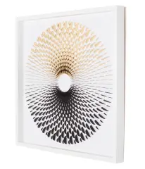 Eliza Kopec, Circle Rozetta Golden & Black, 2022, technika własna, papier