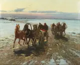 Czesław Wasilewski, Wyjazd ze wsi, 1922, olej, płótno
