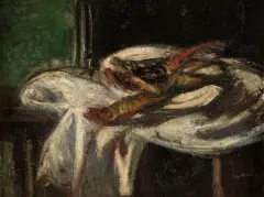 Leopold Gottlieb, Martwa natura z rybami, 1925-1927, olej, płótno