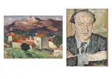 Mela Muter, Pejzaż z południa Francji, ok. 1923 / Portret pisarza, lata 1940–1945 (obraz dwustronny), olej, płótno