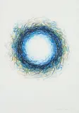 Koło by Wojciech Fangor, 1975, pastel, papier, sold Jun 2025