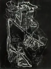 Bronisław Schlabs, Fotogramy, 1960 (zestaw 3 prac), odbitka żelatynowo-srebrowa, papier fotograficzny