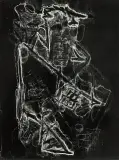Bronisław Schlabs, Fotogramy, 1960 (zestaw 3 prac), odbitka żelatynowo-srebrowa, papier fotograficzny