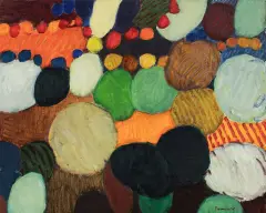 Tadeusz Dominiku, Kompozycja, 1986, olej, płótno