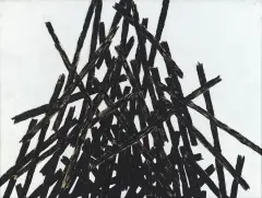 Tomasz Tatarczyk, Z cyklu Stos, 1986, technika mieszana, papier