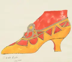Andy Warhol, To Greta Garbo, lata 50. XX w., kolaż, akwarela, tusz, papier