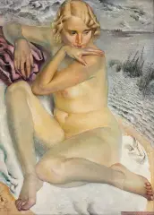 Ludomir Sleńdziński, Nad jeziorem, 1934, olej, deska