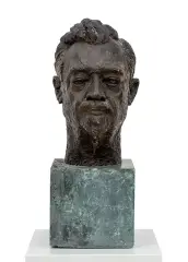 Henryk Kuna, Portret Wincentego Wodzinowskiego, lata 20. XX w., gips brązowiony, podstawa kamienna