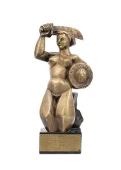 Karol Tchorek, Syrenka warszawska, 1965, brąz, podstawa marmurowa