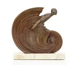 Zygmunt Kowalewski, Motocyklista, 1937, brąz, postument marmurowy