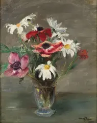 Henryk Hayden, Bukiet kwiatów w wazonie, ok. 1930, olej, płótno