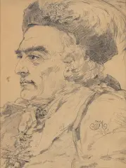 Jan Matejko, Król Stanisław August, 1892, ołówek, papier