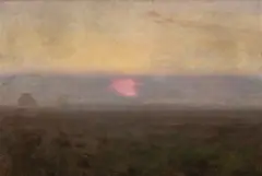 Józef Chełmoński, Świt, 1911 (Poranek, Ranek, Świtanie, Zachód), olej, płótno