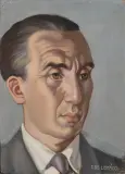 Tamara Łempicka, Portret Gino Puglisi, ok. 1953, olej, płótno