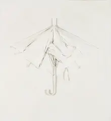 Tadeusz Kantor, Parapluie emballage z cyklu Multipart, 1970, asamblaż, płótno