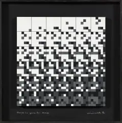 Chance in game for three by Ryszard Winiarski, 1984, akryl, płyta, sold Dec 2025