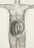 Magdalena Abakanowicz, Bez tytułu, 1987, tusz, węgiel, papier
