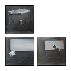 Andrzej Paruzel, 6 sekund, kino, 1978 (zestaw 3 fotografii), fotografia czarno-biała, papier fotograficzny