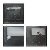 Andrzej Paruzel, 6 sekund, kino, 1978 (zestaw 3 fotografii), fotografia czarno-biała, papier fotograficzny