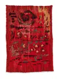 Ada Władysława Kierzkowska, Composition in red, ok. 1965, tkanina