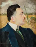 Jacek Malczewski, Portret hrabiego Jana Szembeka, 1906, olej, tektura