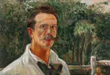 Wlastimil Hofman, Autoportret, 1913, olej, tektura