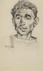 Tamara Łempicka, Portret rybaka, ok. 1947, ołówek, papier