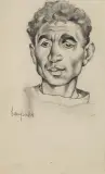 Tamara Łempicka, Portret rybaka, ok. 1947, ołówek, papier