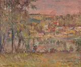 Czesław Rzepiński, Pejzaż z Wiśniowca, 1939, olej, płótno