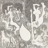 Jan Dobkowski, Wydarzenia kosmiczne, 1976, tusz, płótno