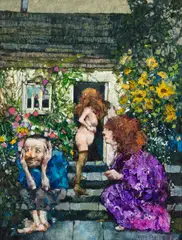 Jerzy Duda-Gracz, Obraz 2127. Stok - Ich troje, 1997, olej, płyta pilśniowa
