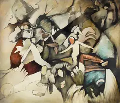 Ewa Juszkiewicz, Bez tytułu (według Wassilego Kandinskiego), 2015, olej, płótno