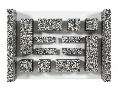 Ryszard Winiarski, Instalacja przestrzenna, 1970, akryl, sklejka, ołówek, elementy lustrzane