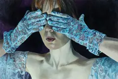 Aleksandra Drab, Nie patrz, 2026, olej, płótno