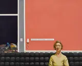 Jeffrey Smart, Airport at Night (1969), 1969, oil on canvas