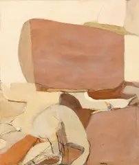 Summer's Bay (1963) by Brett Whiteley, 1963, oil, charcoal and canvas on composition board, sold May 2017