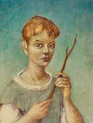 Russell Drysdale, Head of a Boy (1949), 1949, oil on canvas on composition board
