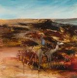 Burke and Wills: Crossing River 1964 by Sidney Nolan, 1964, oil on composition board, offered May 2017