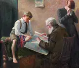 Antonio Dattilo Rubbo, Where Daddy Fell 1915, 1915, oil on canvas