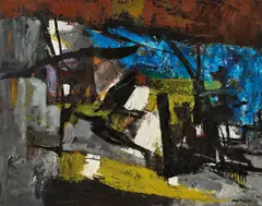 Frank Hodgkinson, The Dramatic 1958, 1958, oil on composition board