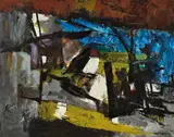 Frank Hodgkinson, The Dramatic 1958, 1958, oil on composition board