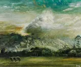 William Dobell, Three Girls Carrying Leaves (circa 1951)