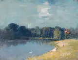 Arthur Streeton, The Windsor Damsel, Fishing (1903)