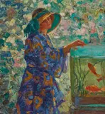 John Samuel Watkins, Goldfish (1919), 1919, oil on canvas