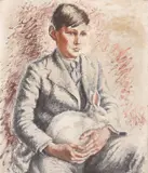 Stella Bowen, Oliver Postgate (1934), 1934, oil on compressed card