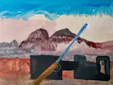 Sidney Nolan, Kelly and Gun (1981)