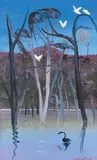 Morning, Shoalhaven (circa 1982) by Arthur Boyd, 1982, oil on composition board, sold May 2017