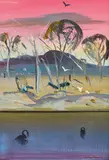 Evening, Shoalhaven (circa 1982) by Arthur Boyd, 1982, oil on composition board, sold May 2017