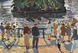 Herbert Badham, Botanical Gardens, Sydney (circa 1936), 1936, (Portrait and Sydney Harbour) (circa 1942) oil on canvas 90 x 60 cm
